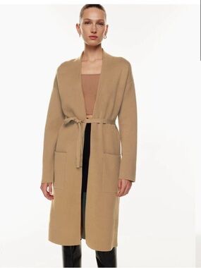 Babaton Ty Cardigan - Camel Belted Long Cardigan